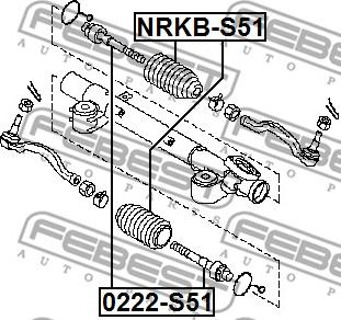 Febest NRKB-S51 - Soffietto, Sterzo autozon.pro