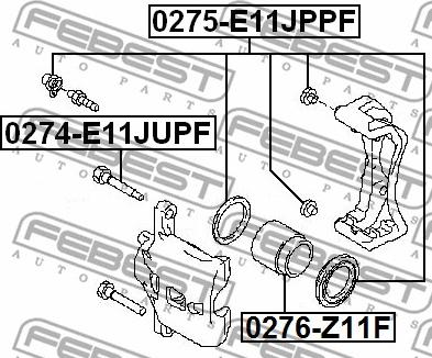 Febest 0276-Z11F - Pistone, Pinza freno autozon.pro