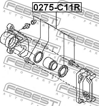 Febest 0275-C11R - Kit riparazione, Pinza freno autozon.pro