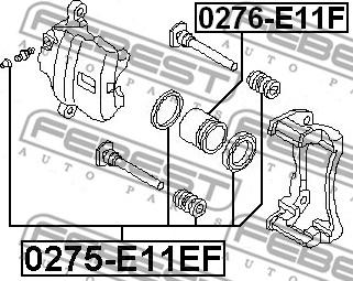 Febest 0276-E11F - Pistone, Pinza freno autozon.pro