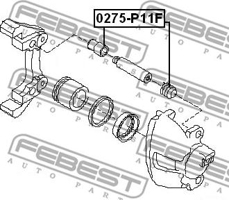 Febest 0275-P11F - Guaina parapolvere, Guida pinza freno autozon.pro