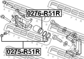 Febest 0276-R51R - Pistone, Pinza freno autozon.pro