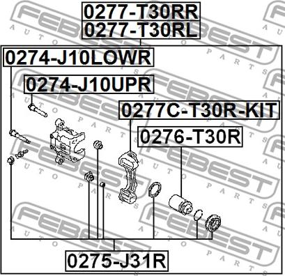 Febest 0277-T30RL - Pinza freno autozon.pro