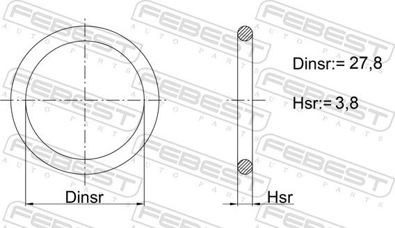 Febest 07400-001 - Anello di tenuta, vite di scarico carburante autozon.pro