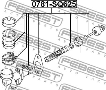 Febest 0781-SQ625 - Cilindro trasmettitore, Frizione autozon.pro