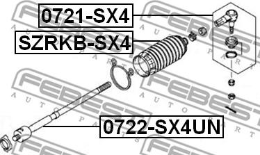 Febest 0722-SX4UN - Giunto assiale, Asta trasversale autozon.pro