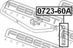 Febest 0723-60A - Asta / Puntone, Stabilizzatore autozon.pro