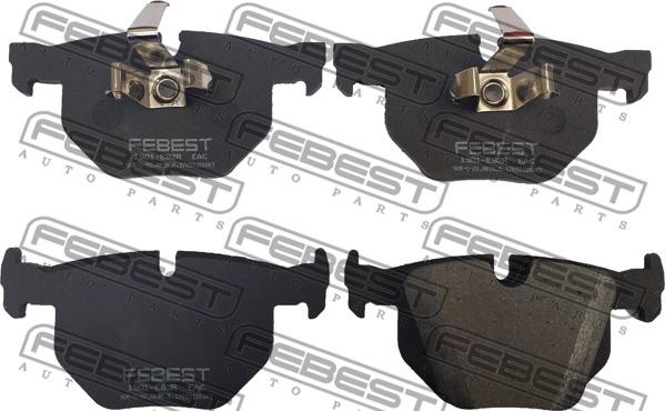 Febest 1901-E92R - Kit pastiglie freno, Freno a disco autozon.pro