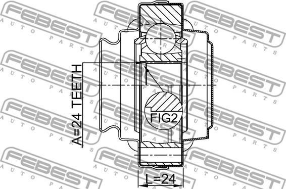 Febest 1911-E87R - Kit giunti, Semiasse autozon.pro