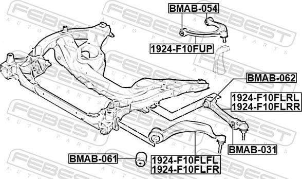 Febest 1924-F10FUP - Braccio oscillante, Sospensione ruota autozon.pro