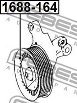 Febest 1688-164 - Galoppino / Guidacinghia, Cinghia Poly-V autozon.pro