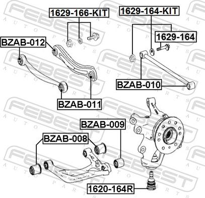 Febest 1629-164-KIT - Kit viti di correzione urti autozon.pro