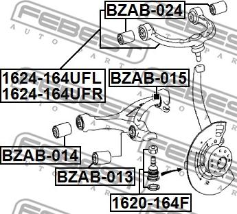 Febest BZAB-014 - Supporto, Braccio oscillante autozon.pro