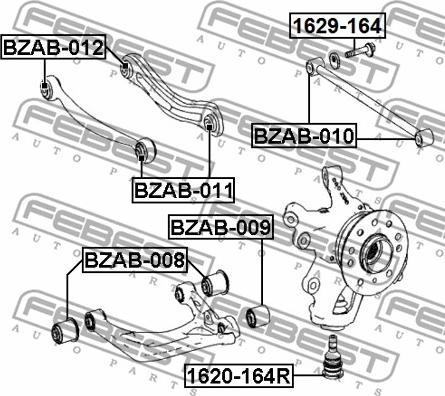 Febest BZAB-012 - Supporto, Braccio oscillante autozon.pro