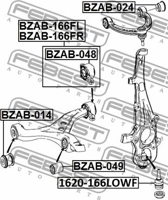 Febest BZAB-048 - Supporto, Braccio oscillante autozon.pro