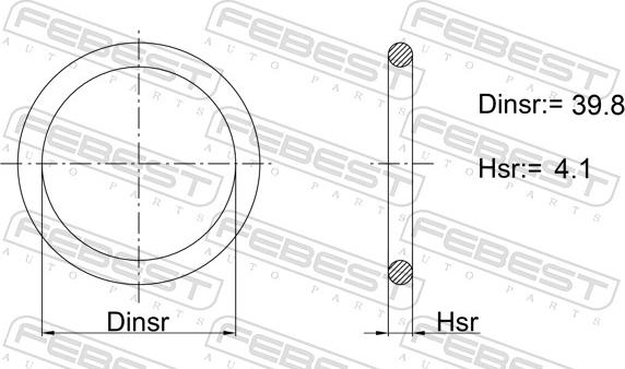 Febest 10400-002 - Guarnizione, Flangia refrigerante autozon.pro