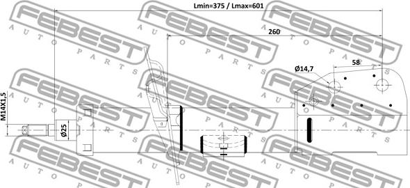 Febest 10110-002FL - Ammortizzatore autozon.pro