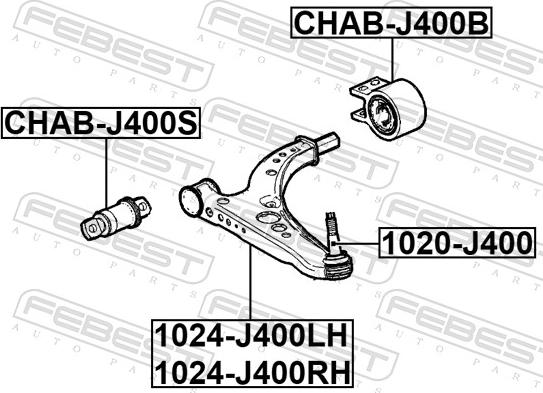 Febest 1020-J400 - Giunto di supporto / guida autozon.pro