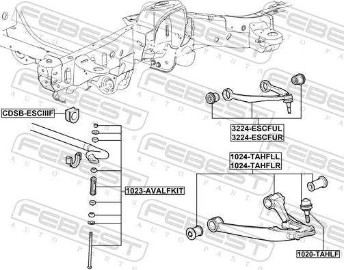 Febest 1024-TAHFLL - Braccio oscillante, Sospensione ruota autozon.pro