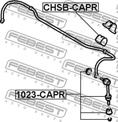 Febest 1023-CAPR - Asta / Puntone, Stabilizzatore autozon.pro