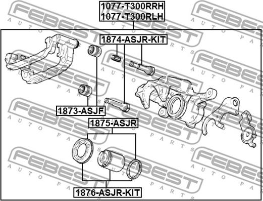 Febest 1077-T300RLH - Pinza freno autozon.pro