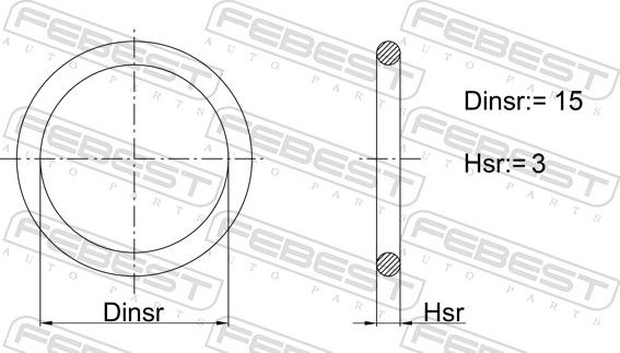 Febest 18400-003 - Guarnizione, Condotto d. refrigerante autozon.pro