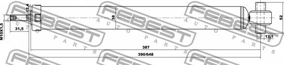 Febest 18656540R - Ammortizzatore autozon.pro