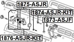 Febest 1874-ASJR-KIT - Perno di guida, Pinza freno autozon.pro