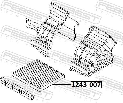 Febest 1243-007 - Filtro, Aria abitacolo autozon.pro