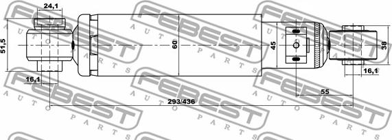 Febest 12658283R - Ammortizzatore autozon.pro