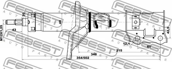 Febest 12666493FR - Ammortizzatore autozon.pro