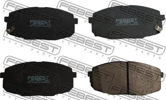 Febest 1201-CRETF - Kit pastiglie freno, Freno a disco autozon.pro