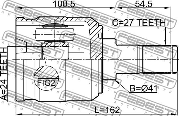 Febest 1211-TUC20MT - Kit giunti, Semiasse autozon.pro