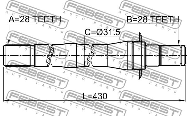 Febest 1212-CM10AT4WD - Albero motore / Semiasse autozon.pro