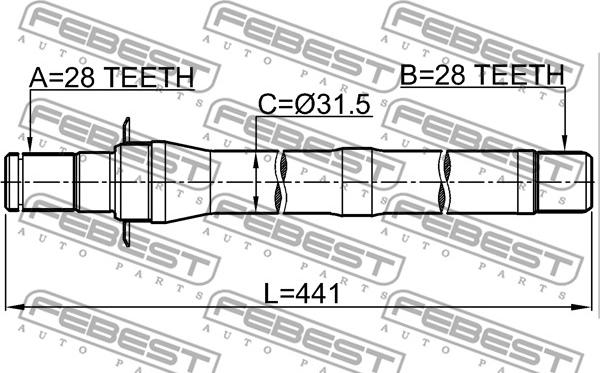 Febest 1212-IX35MT6 - Albero motore / Semiasse autozon.pro