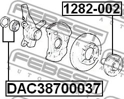 Febest DAC38700037 - Cuscinetto ruota autozon.pro