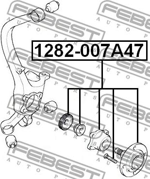 Febest 1282-007A47 - Mozzo ruota autozon.pro