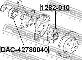 Febest DAC42780040 - Cuscinetto ruota autozon.pro