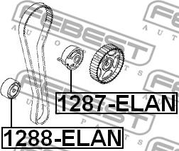 Febest 1288-ELAN - Galoppino / Guidacinghia, Cinghia dentata autozon.pro