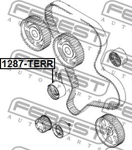 Febest 1287-TERR - Rullo tenditore, Cinghia dentata autozon.pro