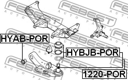 Febest 1220-POR - Giunto di supporto / guida autozon.pro