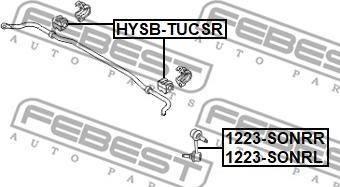 Febest 1223-SONRL - Asta / Puntone, Stabilizzatore autozon.pro