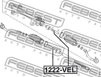 Febest 1222-VEL - Giunto assiale, Asta trasversale autozon.pro