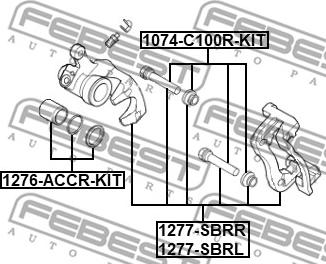 Febest 1276-ACCR-KIT - Kit riparazione, Pinza freno autozon.pro