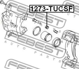 Febest 1273-TUCSF - Guaina parapolvere, Guida pinza freno autozon.pro