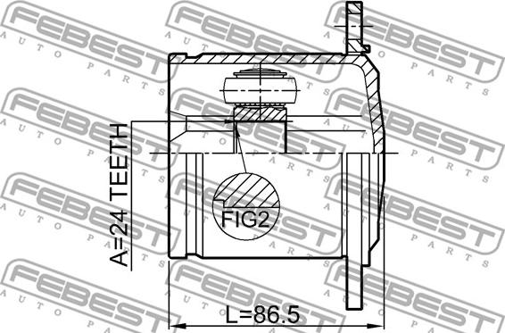 Febest 1711-Q5LH - Kit giunti, Semiasse autozon.pro