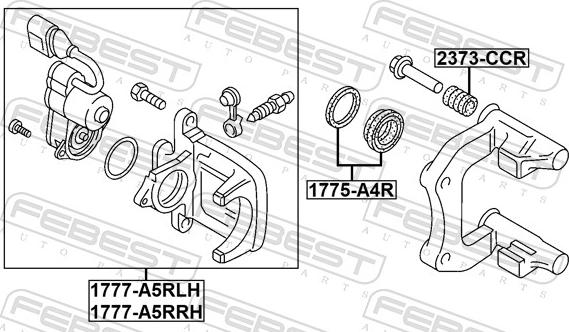 Febest 1777-A5RRH - Pinza freno autozon.pro