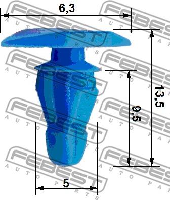 Febest 88570-023 - Clip, Fregio / Modanatura protettiva autozon.pro