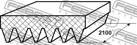 Febest 88128-6L2100 - Cinghia Poly-V autozon.pro