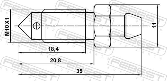 Febest 8870-005 - Vite / Valvola di sfiato, Pinza freno autozon.pro